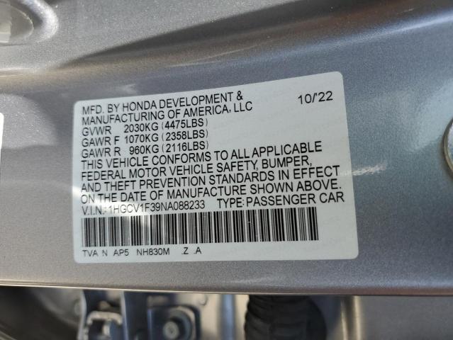 2022 HONDA ACCORD SPO - 1HGCV1F39NA088233