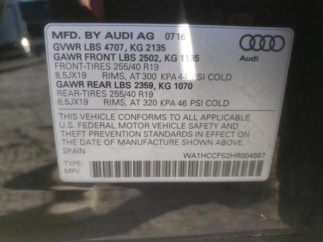 2017 AUDI Q3 PREMIUM PLUS WA1HCCFS2HR004587