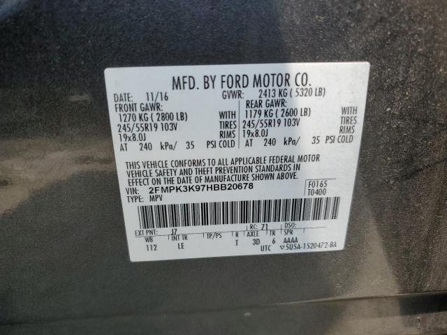 2017 FORD EDGE TITAN - 2FMPK3K97HBB20678