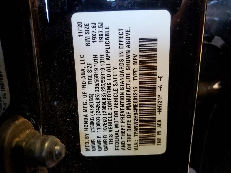 2021 HONDA CR-V TOURI 7FARW2H94ME001216