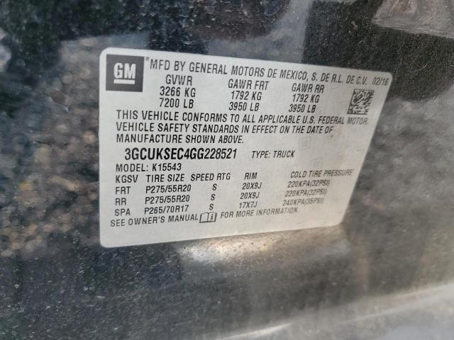 2016 CHEVROLET SILVERADO - 3GCUKSEC4GG228521