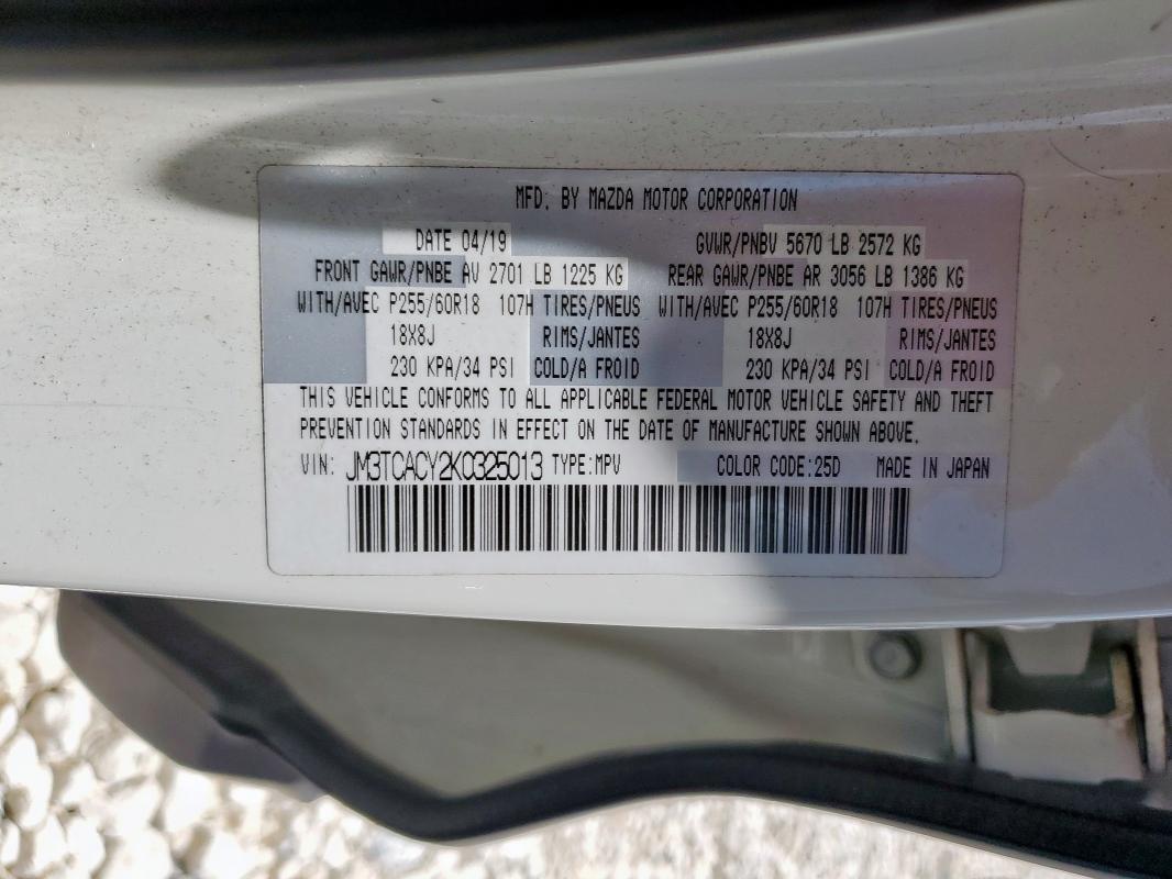2019 MAZDA CX-9 TOURI JM3TCACY2K0325013