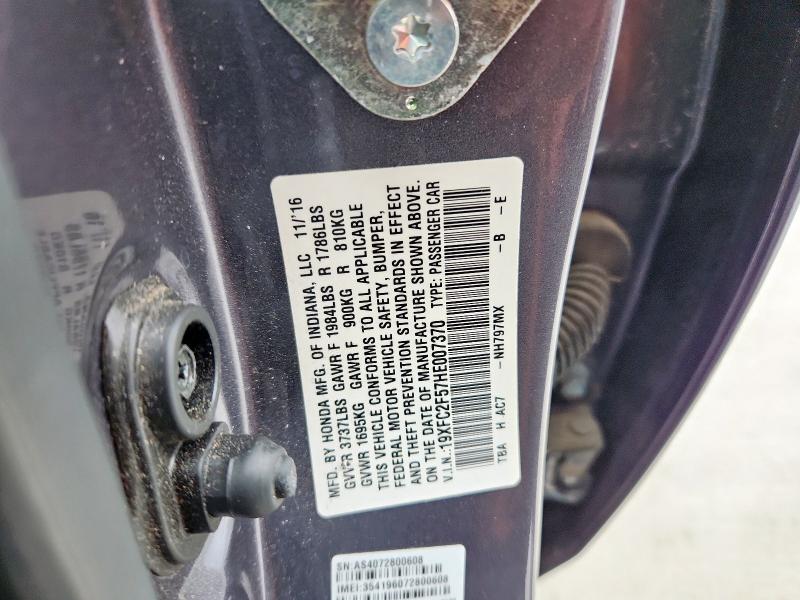 2017 HONDA CIVIC LX - 19XFC2F57HE007370