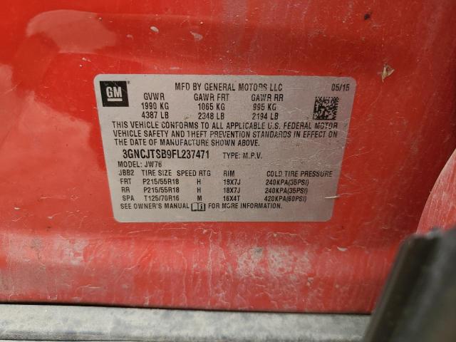 2015 CHEVROLET TRAX LTZ - 3GNCJTSB9FL237471