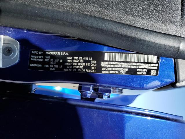 2017 MASERATI LEVANTE SP ZN661XUS1HX224987