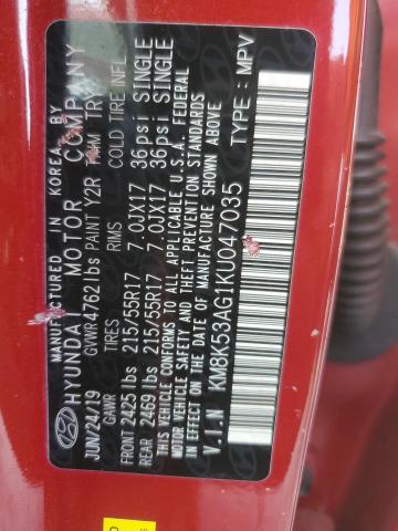 2019 HYUNDAI KONA ULTIM KM8K53AG1KU047035