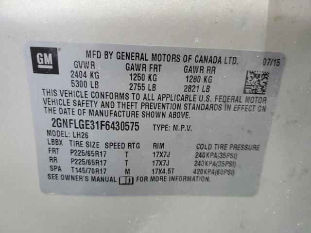 2015 CHEVROLET EQUINOX LT #3268324061