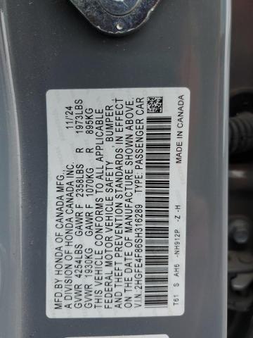 2025 HONDA CIVIC SPOR 2HGFE4F86SH316289