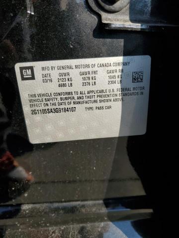 2016 CHEVROLET IMPALA LT - 2G1105SA3G9184107
