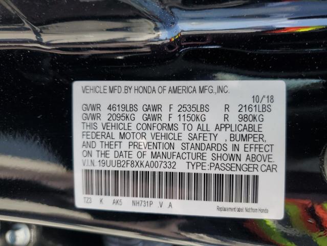 2019 ACURA TLX ADVANC 19UUB2F8XKA007332