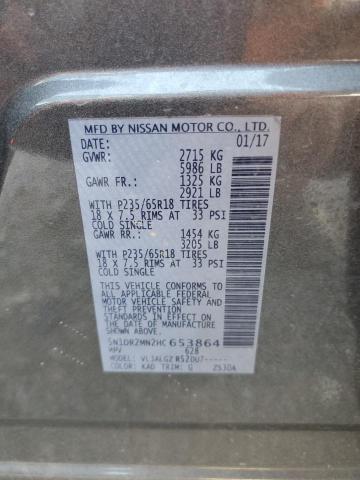 2017 NISSAN PATHFINDER - 5N1DR2MN2HC653864