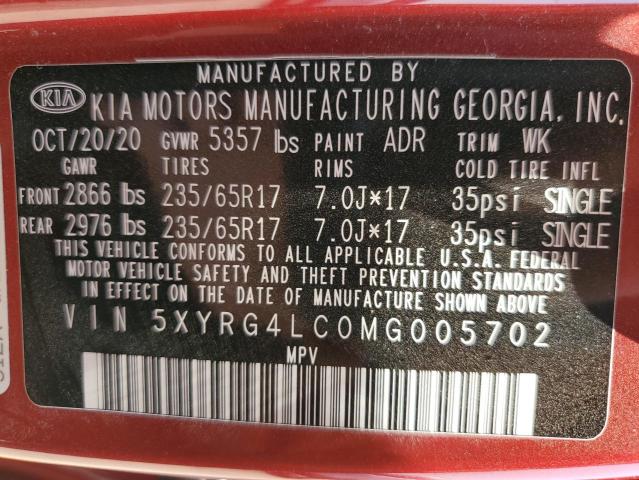 2021 KIA SORENTO LX 5XYRG4LC0MG005702