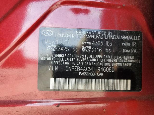5NPEB4AC9EH946060 2014 HYUNDAI SONATA