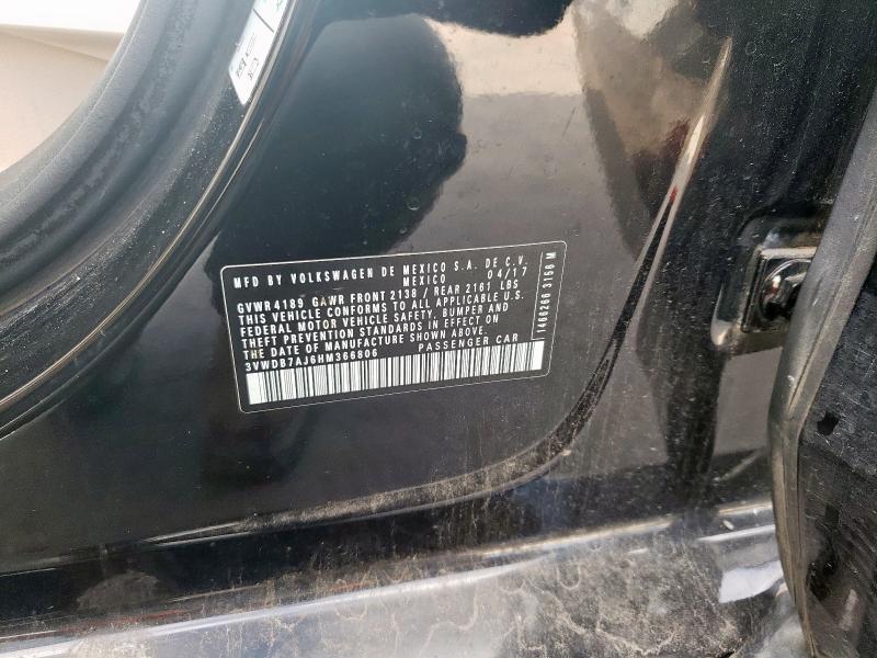2017 VOLKSWAGEN JETTA SE - 3VWDB7AJ6HM366806