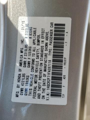 2015 HONDA ACCORD EX - 1HGCR2F71FA097118
