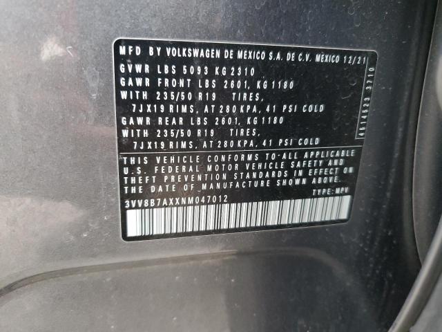 2022 VOLKSWAGEN TIGUAN SE 3VV8B7AXXNM047012