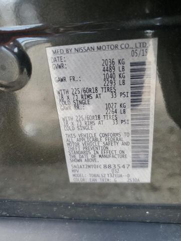 2015 NISSAN ROGUE S 5N1AT2MT0FC883547