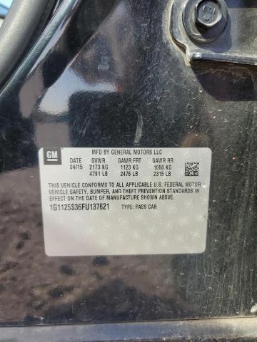 2015 CHEVROLET IMPALA LT 1G1125S36FU137621