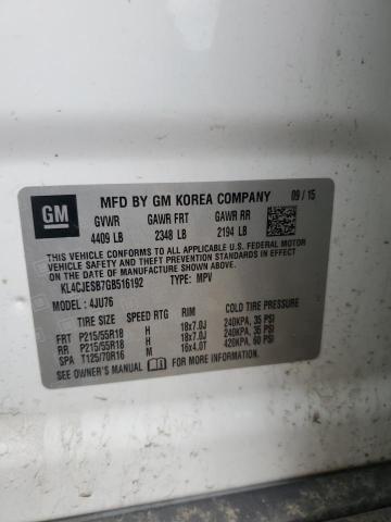 2016 BUICK ENCORE KL4CJESB7GB516192