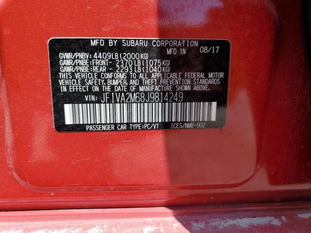 2018 SUBARU WRX STI - JF1VA2M68J9814249