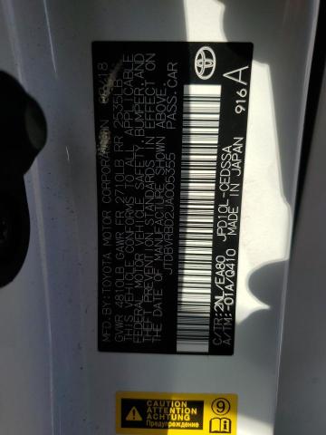 2018 TOYOTA MIRAI JTDBVRBD2JA005355