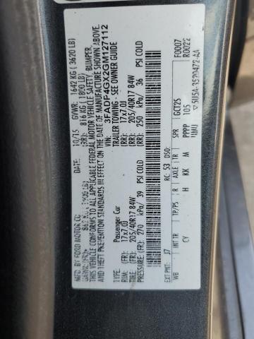 2016 FORD FIESTA ST 3FADP4GX2GM127112