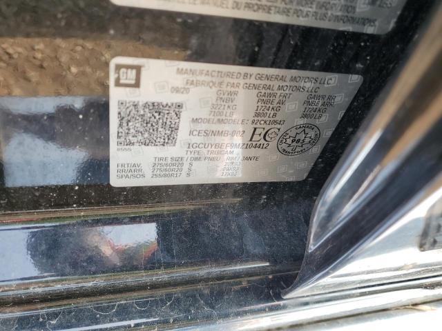 2021 CHEVROLET SILVERADO 1GCUYBEF9MZ104412