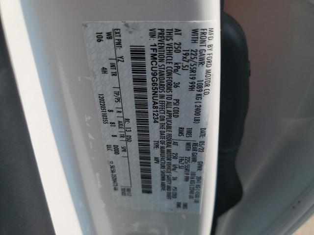 2022 FORD ESCAPE SE - 1FMCU9G65NUA81234