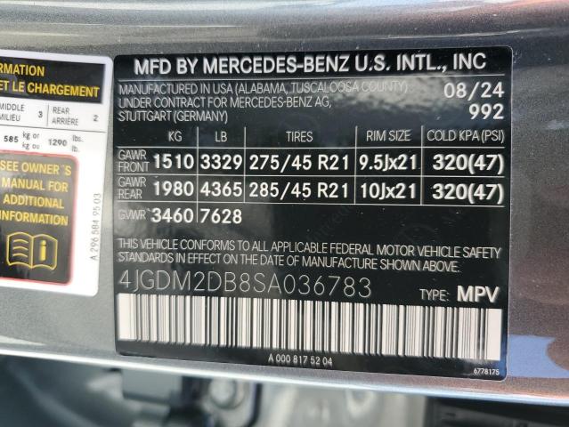 2025 MERCEDES-BENZ EQS SUV 45 4JGDM2DB8SA036783