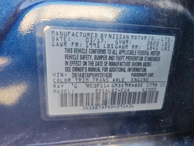 2017 NISSAN SENTRA S - 3N1AB7APXHY291436