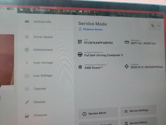 2023 TESLA MODEL 3 - 5YJ3E1EA9PF489192