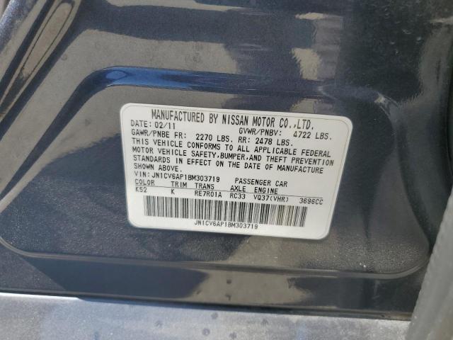 2011 INFINITI G37 BASE - JN1CV6AP1BM303719