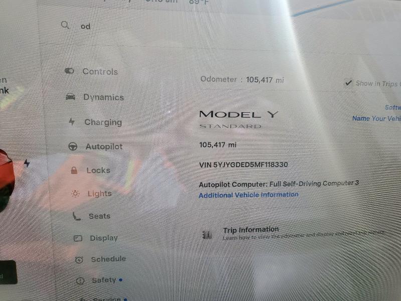 2021 TESLA MODEL Y 5YJYGDED5MF118330