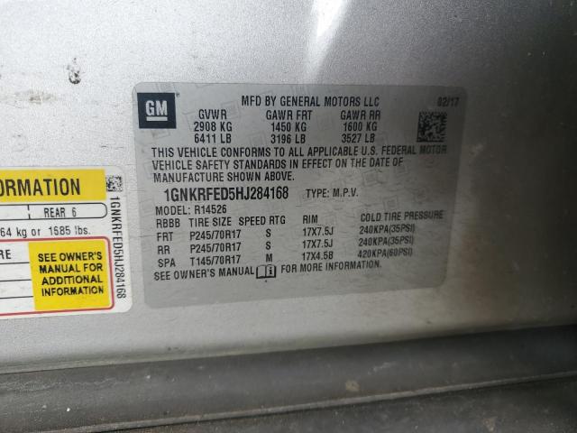 2017 CHEVROLET TRAVERSE L - 1GNKRFED5HJ284168