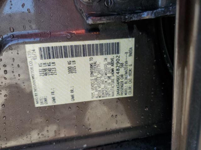 2014 NISSAN MAXIMA S - 1N4AA5AP6EC482902