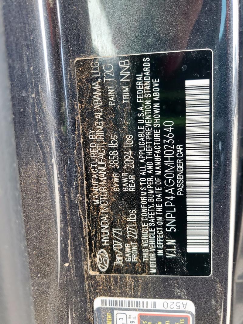 2021 HYUNDAI ELANTRA LI - 5NPLP4AG0MH023640