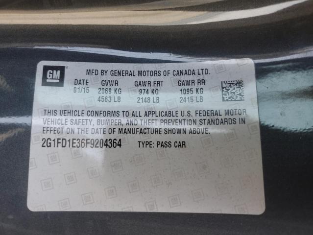 2015 CHEVROLET CAMARO LT - 2G1FD1E36F9204364