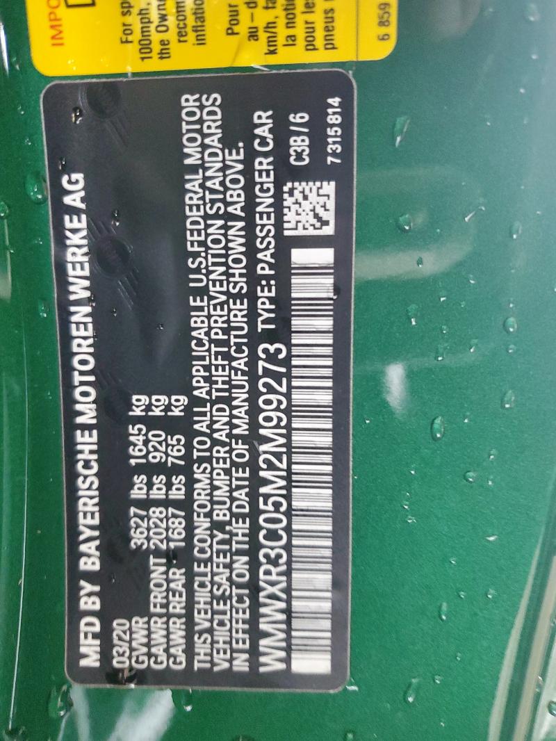 2021 MINI COOPER WMWXR3C05M2M99273
