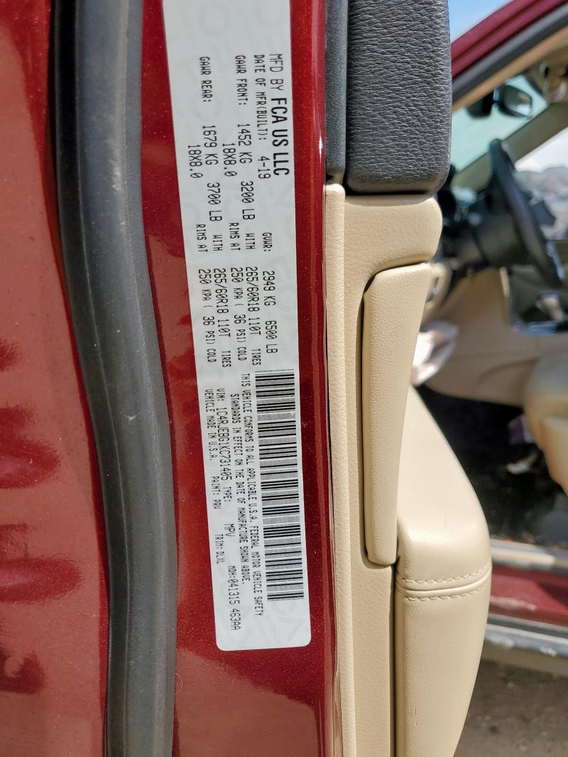 2019 JEEP GRAND CHER - 1C4RJEBG1KC731405