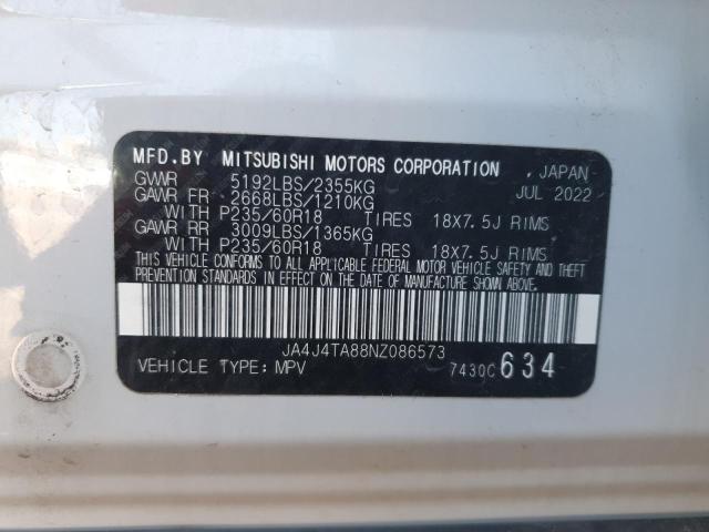 2022 MITSUBISHI OUTLANDER JA4J4TA88NZ086573