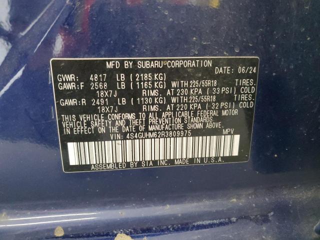 2024 SUBARU CROSSTREK 4S4GUHM62R3809975