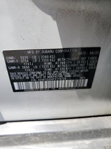 2023 SUBARU OUTBACK WI 4S4BTGUD6P3119729
