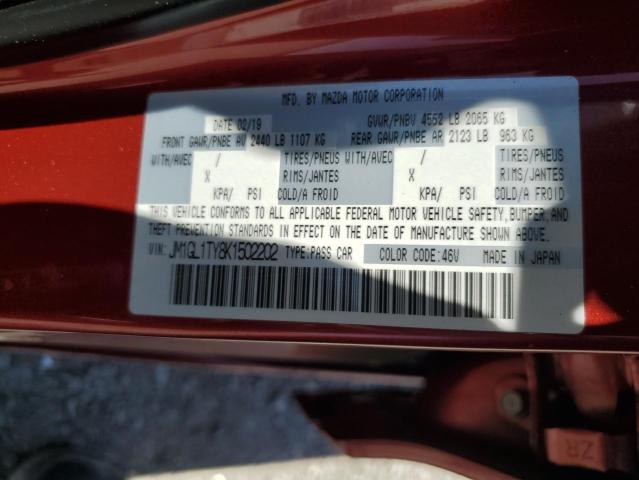 2019 MAZDA 6 GRAND TO JM1GL1TY8K1502202