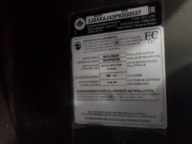 2023 CAN-AM COMMANDER 3JBAKAJ43PK000537