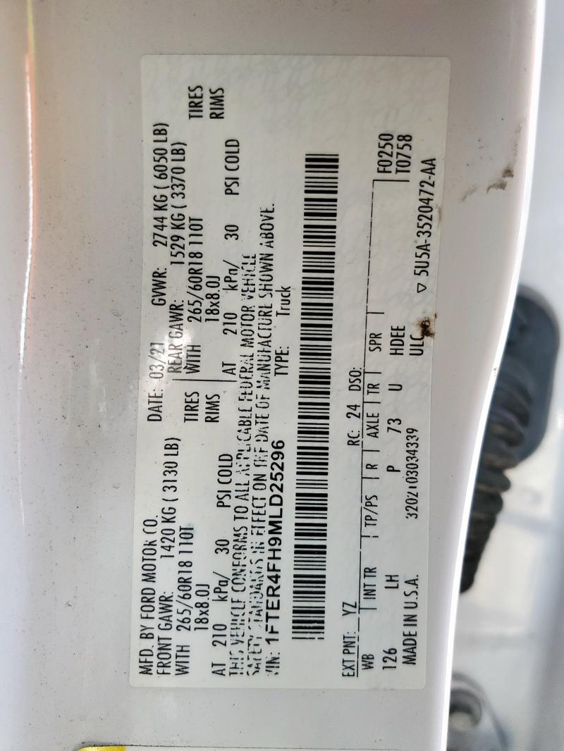 2021 FORD RANGER XL - 1FTER4FH9MLD25296