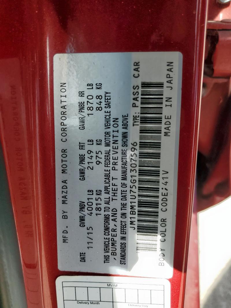 2016 MAZDA 3 SPORT JM1BM1U75G1307596