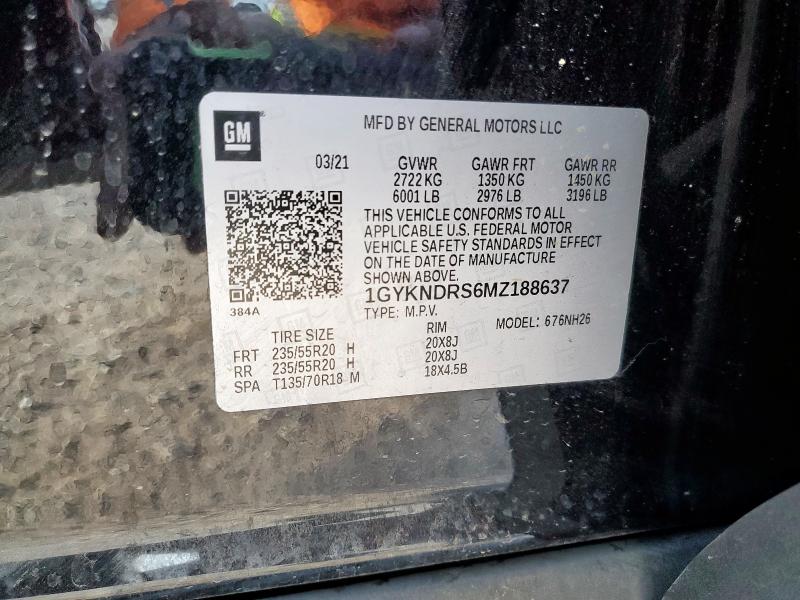 2021 CADILLAC XT5 PREMIU 1GYKNDRS6MZ188637
