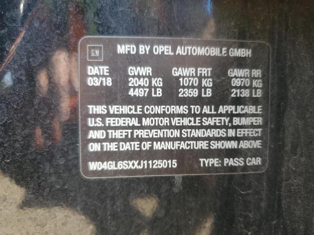2018 BUICK REGAL PREF W04GL6SXXJ1125015