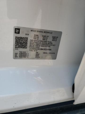 2019 CHEVROLET TAHOE K150 1GNSKCKJ9KR210595
