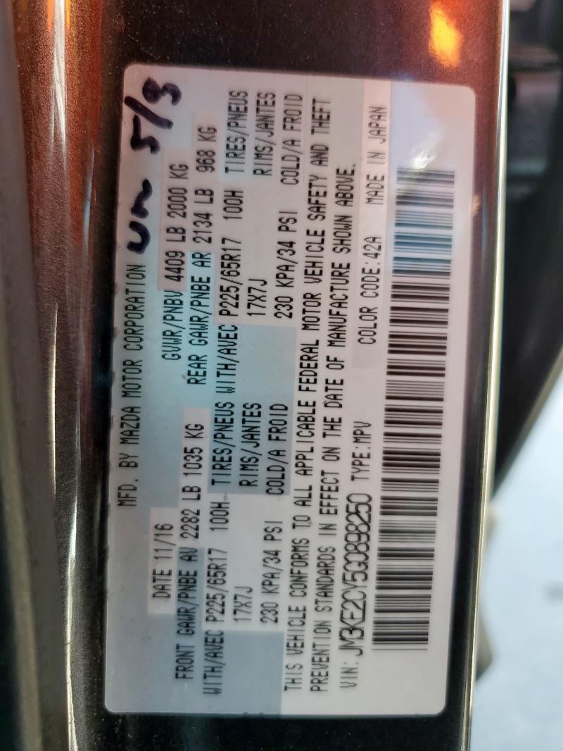 2016 MAZDA CX-5 TOURI JM3KE2CY5G0898250